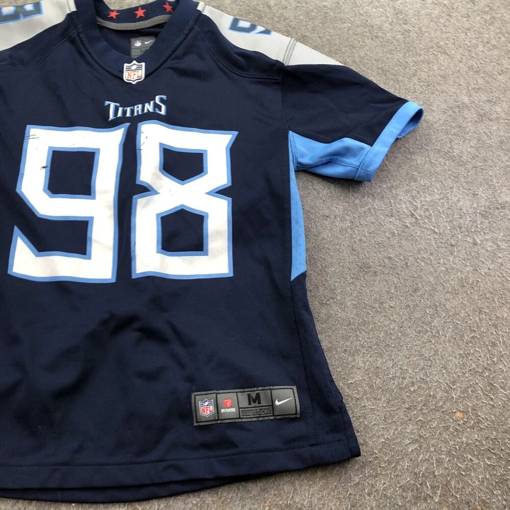 Tennessee Titans Jersey Boys Medium Blue NFL Football Nike Jeffery Simmons 98